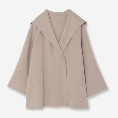 カシミヤブレンド】リバードレープミドルコート（81086501