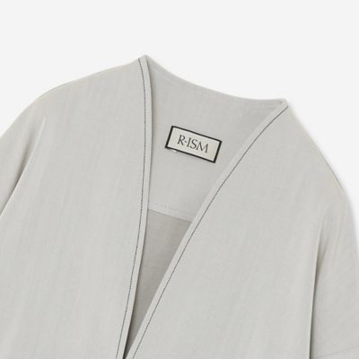 【セットアップ対応】ノーカラーデニムブルゾン（８１１０２５０６）