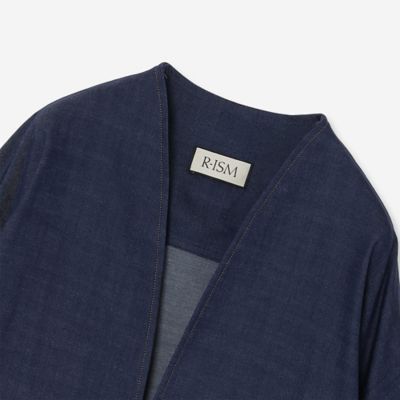 【セットアップ対応】ノーカラーデニムブルゾン（８１１０２５０６）