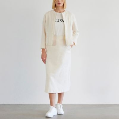 【24SS NEW】 HERNO_women / ジャガード モノグラム ジャケット ジャガードノーカラージャケット（81103403） | R-ISM