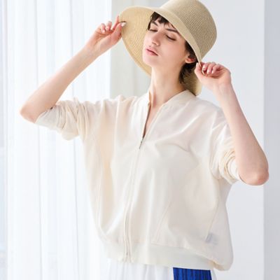 ＜R-ISM(Women) ＞【接触冷感・洗える】ジャージージップブルゾン（８１１０３６０６）