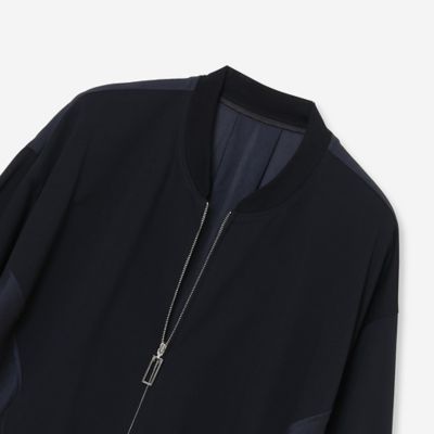美品 SPORTMAX シルク100% ライトブルゾン 春夏 薄手 ゆったり 接触冷感・洗える】ジャージージップブルゾン（81103606） | R