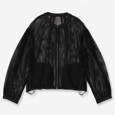 【洗える】ダブルラッセルレースブルゾン（８１１０４５０８）