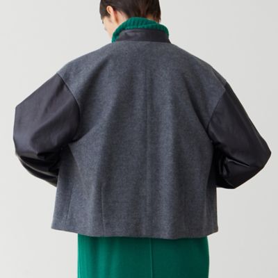 【セットアップ対応】メルトンスムースブルゾン（８１１０６４０８）