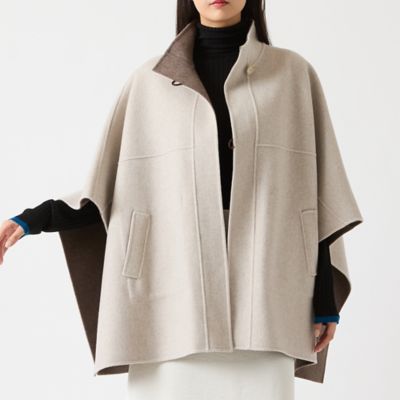 【美品 タグ付き 】アンタイトル 毛100% リバーシブル ポンチョコート SHIPS any コート アウター 「WEB限定」SHIPS any: リバー