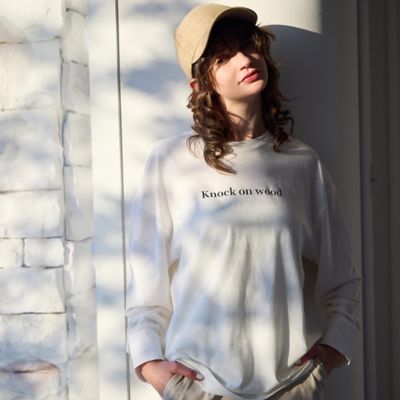 【接触冷感】カフス付きロゴロングＴシャツ（８１１２２５０３）