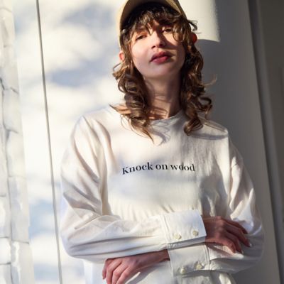 【接触冷感】カフス付きロゴロングＴシャツ（８１１２２５０３）
