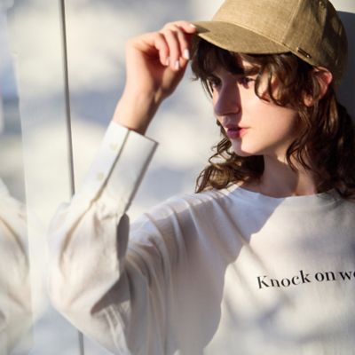 【接触冷感】カフス付きロゴロングＴシャツ（８１１２２５０３）