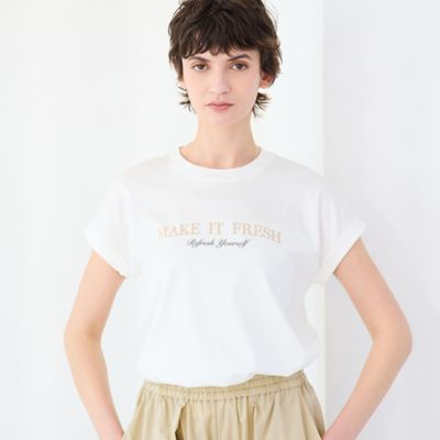 ＜R-ISM(Women) ＞【接触冷感・紫外線防止・洗える】ロゴＴシャツ（ＭＡＫＥ　ＩＴ　ＦＲＥＳＨ）（８１１２２６０６）