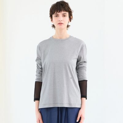 接触冷感・洗える】ロングスリーブボーダーTシャツ（81122609