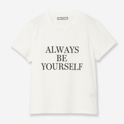 ＜R-ISM(Women) ＞ロゴＴシャツ（ＡＬＷＡＹＳ　ＢＥ　ＹＯＵＲＳＥＬＦ）（８１１２３４１９）