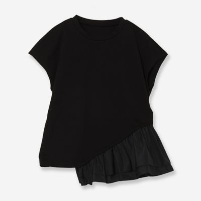 【接触冷感・ＵＶカット】タフタコンビカットソー（８１１２３５１４Ａ）