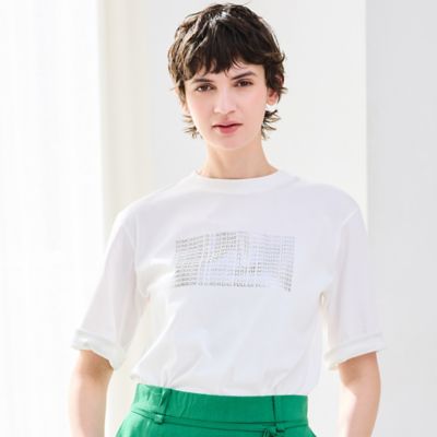 人気アイテム・接触冷感・洗える】シルバーホイルプリントTシャツ