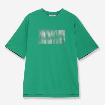 人気アイテム・接触冷感・洗える】シルバーホイルプリントTシャツ