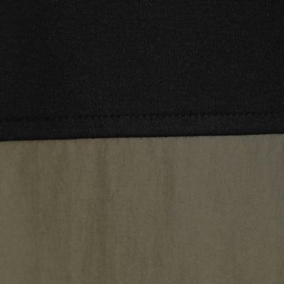 【汗染み防止・撥水加工・接触冷感】リボンヘムコンビカットソー（８１１２４５１９）