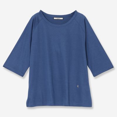 R-ISM(Women) /リズム コットンブレンドラグランTシャツ(81124521) アオ トップス【三越伊勢丹/公式】