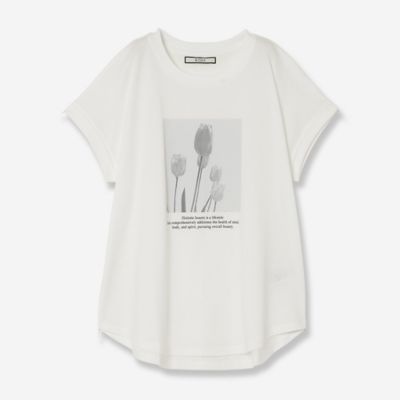 ＜R-ISM(Women) ＞【Ｒ－ＩＳＭ人気アイテム】グラフィックＴシャツ（ＴＵＬＩＰ）（８１１２４５２３）