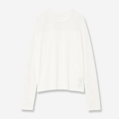 ＜R-ISM(Women) ＞【Ｒ－ＩＳＭ定番人気アイテム】シアーコンビカットソー（８１１２５５０４）