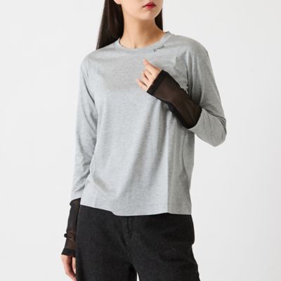 R-ISM(Women) /リズム R-ISMロゴプリントロンTシャツ(81125507) ライトグレー トップス【三越伊勢丹/公式】