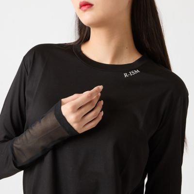 R-ISM(Women) /リズム R-ISMロゴプリントロンTシャツ(81125507) クロ トップス【三越伊勢丹/公式】