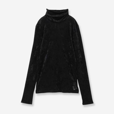 洗える】メッシュベロアタートルカットソー（81125508