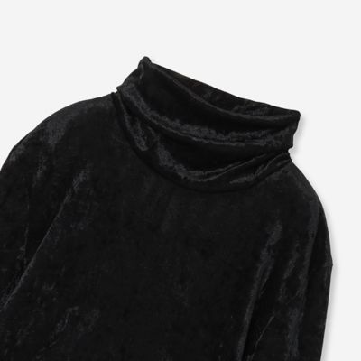 洗える】メッシュベロアタートルカットソー（81125508