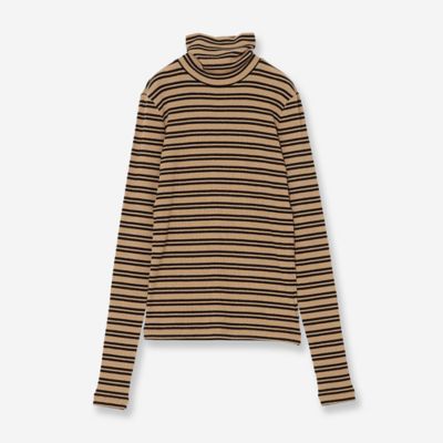 R-ISM(Women) /リズム ボーダータートルカットソー(81126509) チャイロ トップス【三越伊勢丹/公式】