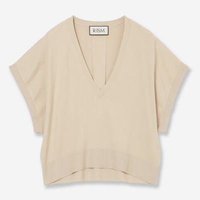 ＜R-ISM(Women) ＞【吸湿】ドロップショルダーニットベスト（８１１３２６０５）