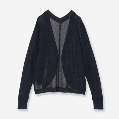【洗えるニット】ペーパーヤーンブレンドカーディガン（８１１３３５１２）