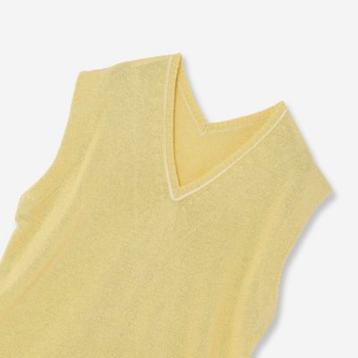 【洗えるニット】ペーパーヤーンブレンドベスト（８１１３３５１３）