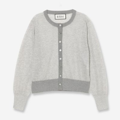 ＜R-ISM(Women) ＞【吸湿・清涼感・洗える】シアーニットクルーカーディガン（８１１３３６１０）