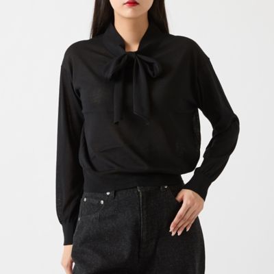 洗える】ボウタイニットプルオーバー（81135504） | R-ISM