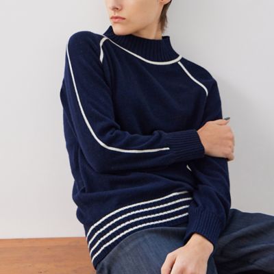 AP ラインニット ap retro ニット セーター ラメラインニットプルオーバー レディース