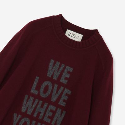 カシミヤ100％ロゴインターシャニット（81136413） | R-ISM