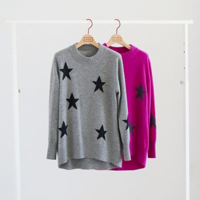 カシミヤ100％スターインターシャニット（81136414） | R