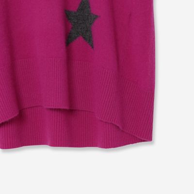 カシミヤ100％スターインターシャニット（81136414） | R