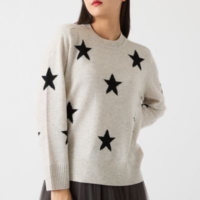 R-ISM(Women) /リズム【カシミヤ100%】スターインターシャニット(81136507) ライトグレー トップス【三越伊勢丹/公式】