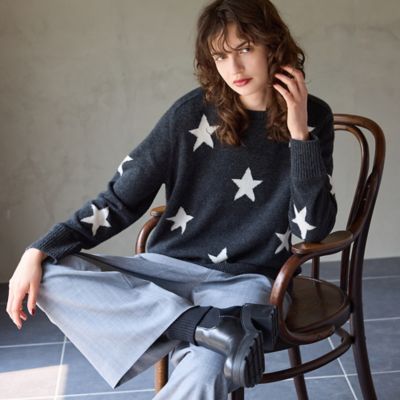 R-ISM(Women) /リズム【カシミヤ100%】スターインターシャニット(81136507) グレー トップス【三越伊勢丹/公式】