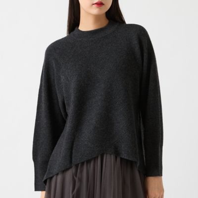 ＜R-ISM(Women) ＞【カシミヤブレンド３０％】編地変化ニットプルオーバー（８１１３６５１０）