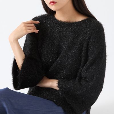 ＜R-ISM(Women) ＞【着映えアイテム・洗える】ラメニットプルオーバー（８１１３６５１３）