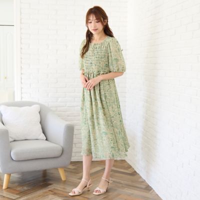 【タグ付き✨】ローズティアラ　大きいサイズ★ボウタイ　花柄　ワンピース　ロング Rose Tiara(ローズティアラ) | レディースファッション【JUNIOR