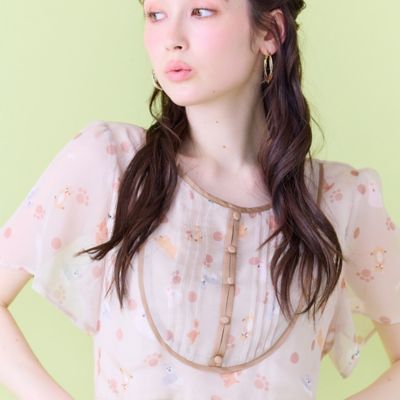 わんにゃんプリントワンピース（82012602） | Rose Tiara