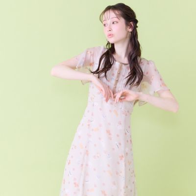 わんにゃんプリントワンピース（82012602） | Rose Tiara