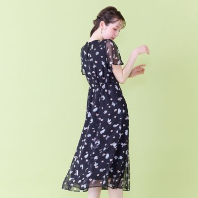 わんにゃんプリントワンピース（82012602） | Rose Tiara