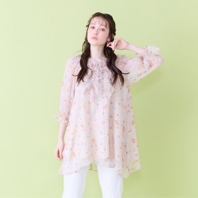 わんこプリントチュニックブラウス（82022602） | Rose Tiara