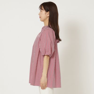 【２２ｆａｂｒｉｃ】ギンガムチェックブラウス（８２０３３５０５）