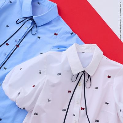 HELLO KITTY】ハローキティ リボン刺繍ブラウス