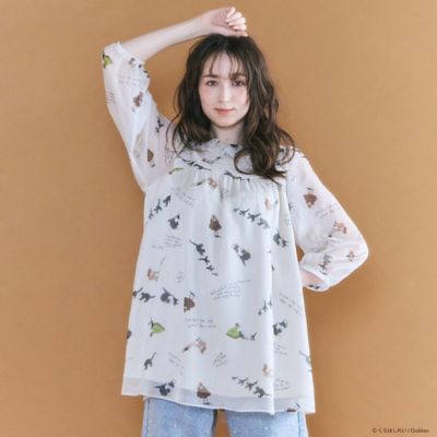 極美品 フリルカラーブラウスワンピース ローズティアラ 大きいサイズ 46 極美品 フリルカラーブラウスワンピース ローズティアラ 大きい