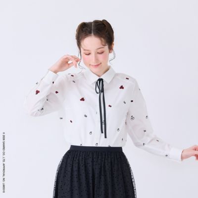 HELLO KITTY】 ハローキティ コラボ刺繍ブラウス