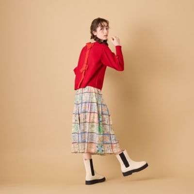 Rose Tiara 花柄レース ロングスカート 46 22fabric】ハンカチコレクター／ スカート